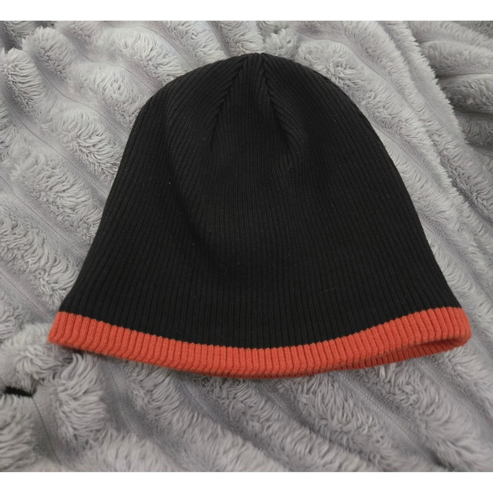 Harley-Davidson Boys Black Orange Knit Fleece Lined Beanie Hat 7283751 Size 4-14 - Picture 4 of 8